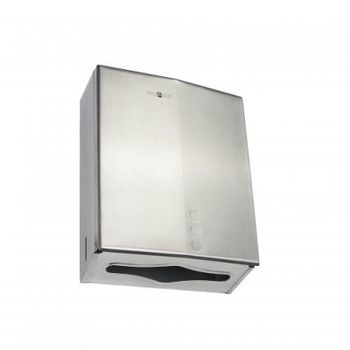 Диспенсер для бумажных полотенец Nofer 04046.S Матовая нержавеющая сталь — фото 3, Диспенсеры бумажных полотенец