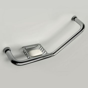 Поручень WasserKRAFT K-1077L Хром — фото 2, Поручни для ванной