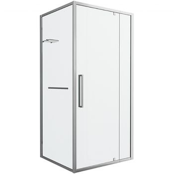 Душевой уголок Bravat Line 90x90 BS090.2116A профиль Хром стекло прозрачное — фото 1, Квадратные душевые уголки