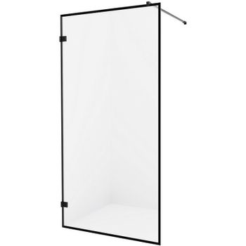 Душевая перегородка New Trendy Avexa Black 110 EXK-2052 профиль Черный стекло прозрачное — фото 1, Душевые перегородки