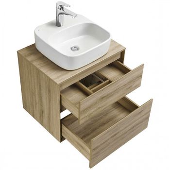 Тумба под раковину Aquaton Либерти 60 1A279401LYC70 подвесная Дуб эльвезия — фото 16, Тумбы под раковину