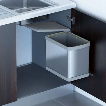 Ведро для мусора Alveus Albio 16L 224311 Хром — фото 2, Мусорные ведра