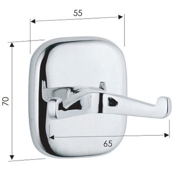 Товар: Крючок Remer Suite SU50CR Хром - фото 2 Крючок Remer Suite SU50CR Хром — фото 2, Крючки для полотенец