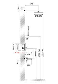 Душевая система Timo Selene SX-3069/03SM Черный — фото 7, Встраиваемые душевые комплекты