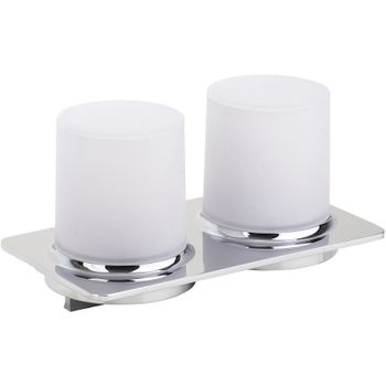 Дозатор для жидкого мыла Bemeta Organic 157109271 двойной Хром Белый — фото 1, Дозаторы