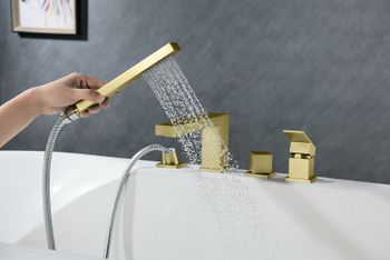 Смеситель на борт ванны Timo Selene 2130/17Y Золото матовое — фото 5, Смесители на борт ванны