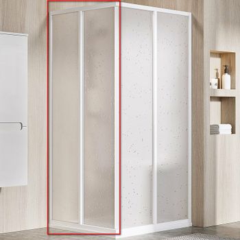 Душевая дверь Ravak Supernova SRV2-90 195 S 14V701O211 профиль Белый витраж пластик Pearl — фото 1, Раздвижные душевые двери