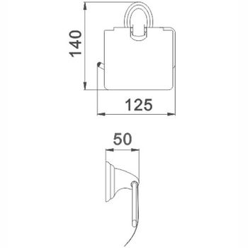 Держатель туалетной бумаги Haiba HB1503 с крышкой Хром — фото 2, Держатели туалетной бумаги