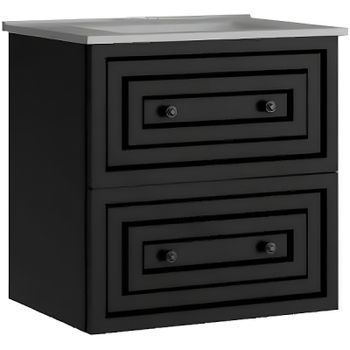 Тумба с раковиной Creavit Kayra 60 KY0060.42.MAN подвесная Антрацит — фото 1, Тумбы с раковиной