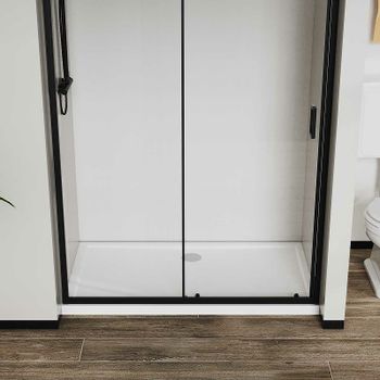 Душевая дверь Vincea City 140 VDS-5CT140CLB профиль Черный стекло прозрачное — фото 3, Раздвижные душевые двери