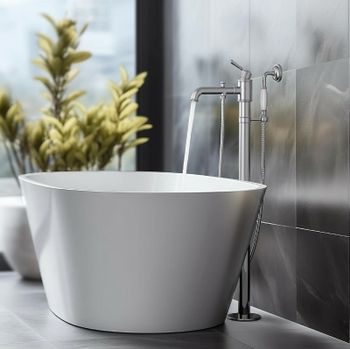 Смеситель для ванны Aquatek Классик AQ1545CR Хром — фото 6, Смесители напольные