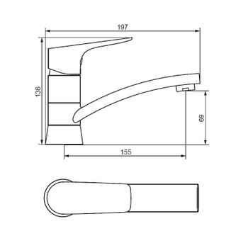 Смеситель для раковины Damixa Jupiter 770220001 Хром — фото 8, Смесители для раковины