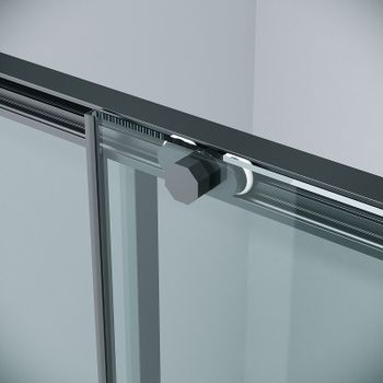 Душевая дверь Grossman Style 100 100.K33.05.100.21.00 профиль Черный матовый стекло прозрачное — фото 7, Раздвижные душевые двери