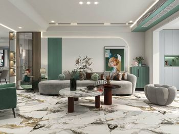 Керамогранит Azario Colombia Carving Gold H18004012G 60х120 см — фото 5, Керамогранит