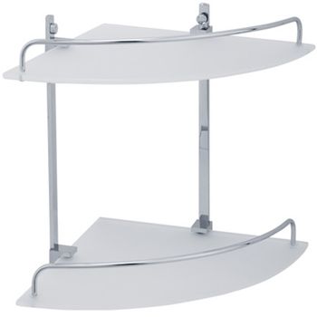 Стеклянная полка Veragio Gifortes VR.GFT-9032.CR угловая Хром — фото 1, Полки для ванной и душа