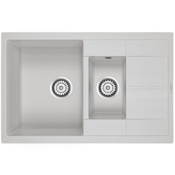 Кухонная мойка Paulmark Flugen 60/1,5 PM237850-WH Белая — фото 1, Кухонные мойки