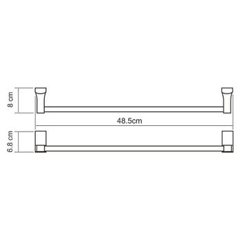 Полотенцедержатель WasserKRAFT Leine K-5050 Хром — фото 3, Полотенцедержатели