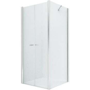 Душевой уголок New Trendy New Soleo Chrome 90x80 D-0145A/D-0091B профиль Хром стекло прозрачное — фото 1, Прямоугольные душевые уголки