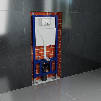 Инсталляция Grossman Classic 980.T1.04.110.110 для унитаза с клавишей смыва Хром матовый — фото 7, Инсталляции для унитазов