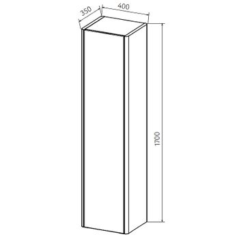 Шкаф пенал Astra Form Капелла 40 03110017 подвесной Белый — фото 3, Пеналы для ванной комнаты