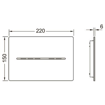 Клавиша смыва Tece Solid 9240464 Нержавеющая сталь Сатин — фото 4, Кнопки смыва