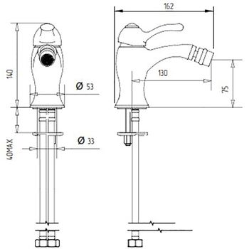 Смеситель для биде Migliore Lem 25872 Хром — фото 2, Смесители для биде