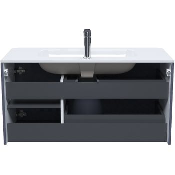 Тумба с раковиной Iddis Edifice 100 EDI10D0i95K подвесная Темно-серая — фото 5, Тумбы с раковиной