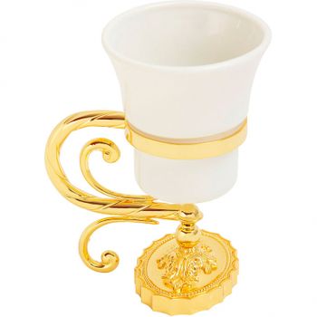 Стакан для зубных щеток Migliore Edera 16953 Золото — фото 1, Стаканы для зубных щеток