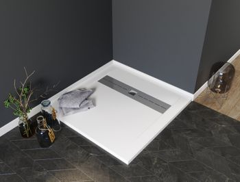 Душевой поддон из искусственного камня Aquanet Delight 90x90 255441 Белый — фото 2, Душевые поддоны из искусственного камня