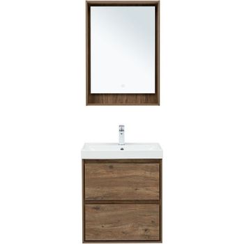 Тумба под раковину Aquanet Милан 60 336377 подвесная Дуб рустикальный — фото 9, Тумбы под раковину