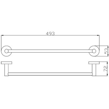 Полотенцедержатель Rav Slezak Colorado COA0701/45MGL Серый металлик глянцевый — фото 2, Полотенцедержатели