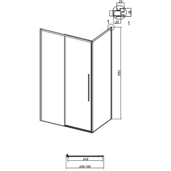 Товар: Душевая стенка Grossman Galaxy 70 200.K33.01.70.42.00 профиль Графит сатин стекло прозрачное - фото 11 Душевая стенка Grossman Galaxy 70 200.K33.01.70.42.00 профиль Графит сатин стекло прозрачное — фото 11, Боковые стенки