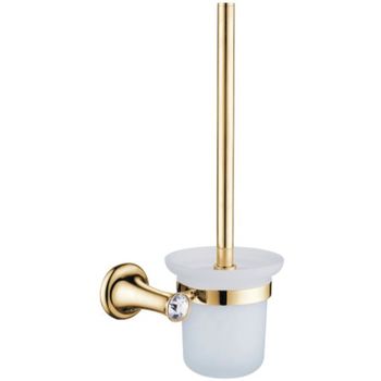 Ершик для унитаза CeramaLux Valencia 88513G Золото — фото 1, Ершики для унитаза