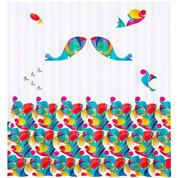 Штора для ванны WasserKRAFT Berkel 180х200 SC-68101 Море — фото 1, Шторы для ванной