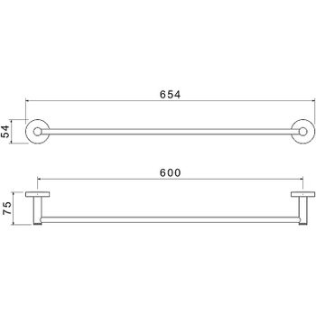 Полотенцедержатель Aquatek Европа AQ4114MB Черный матовый — фото 2, Полотенцедержатели
