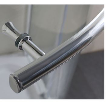 Душевой уголок Grossman GR-7090 190х90 профиль Хром стекло прозрачное — фото 4, Душевые уголки четверть круга