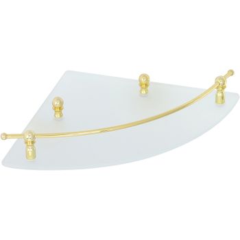 Стеклянная полка Veragio Gialetta VR.GIL-6417.DO угловая Золото — фото 1, Полки для ванной и душа