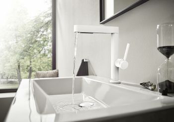 Смеситель для раковины Hansgrohe Finoris 76063700 Белый матовый — фото 3, Смесители для раковины