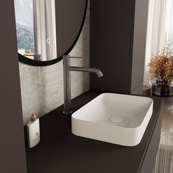 Смеситель для раковины Vincea City VBF-2C2GM Вороненая сталь — фото 2, Смесители для раковины