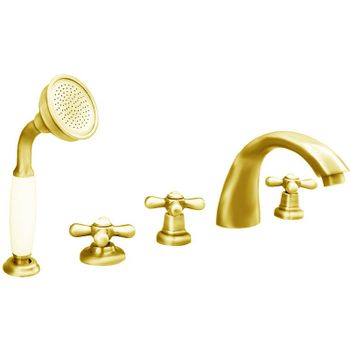 Смеситель на борт ванны Rav Slezak Morava retro MK169.5PZ Золото — фото 1, Смесители на борт ванны