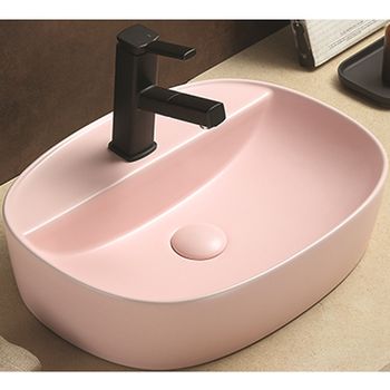 Раковина-чаша CeramaLux 50 78239XMP-3 Розовая — фото 1, Раковины накладные