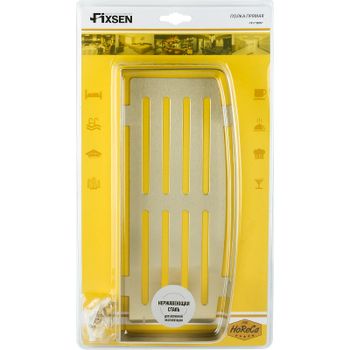 Металлическая полка Fixsen Hotel FX-31003P Золото-сатин — фото 2, Полки для ванной и душа
