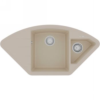 Кухонная мойка Lemark Irkana 980 9910044 Бежевая — фото 1, Кухонные мойки