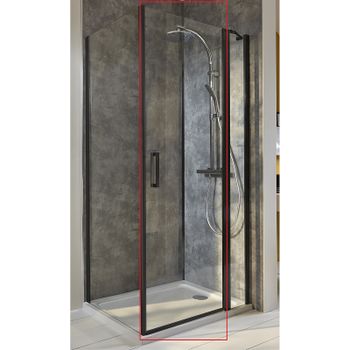 Душевая дверь Jacob Delafon Contra Black 80 E22T81-BL профиль Черный стекло прозрачное — фото 1, Распашные душевые двери