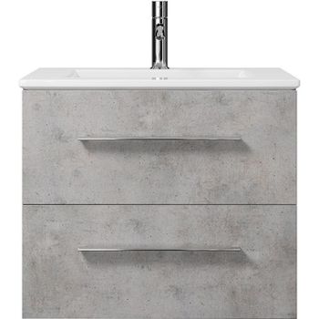 Тумба под раковину Creto Ares 60 10-1161B подвесная Серый Бетон — фото 1, Тумбы под раковину