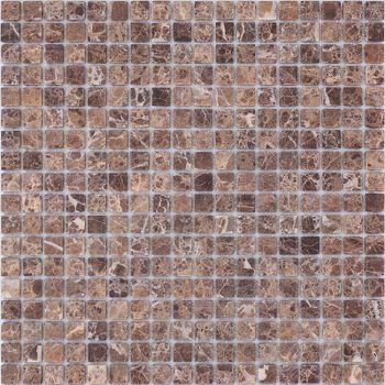 Мозаика Caramelle mosaic Pietrine 4 мм Emperador Dark MAT 30,5x30,5 см — фото 1, Мозаика