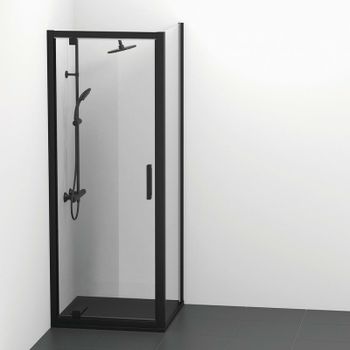 Душевая стенка Ideal Standard Connect 2 80 K9299V3 профиль Черный стекло прозрачное — фото 2, Боковые стенки