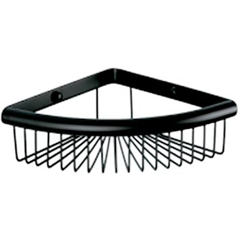 Полка корзина Frap F352-6 угловая Черная матовая — фото 1, Полки для ванной и душа