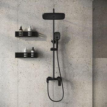 Душевая система Grossman Advans 500.K35.09.210 Черная матовая — фото 8, Душевые стойки