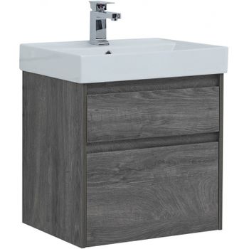 Тумба с раковиной Aquanet Nova Lite 60 245241 подвесная Дуб рошелье — фото 1, Тумбы с раковиной